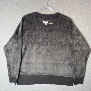 Secret Treasures Sweatshirt Women's Medium Gray Round Neck High Low Hem Pullover